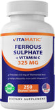 Vitamatic sulfate de fer 325 mg - flacon, soutien potentiel des niveaux de fer