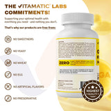 Vitamatic Omega-3: bouchon et étiquette propres pour utilisation sûre.