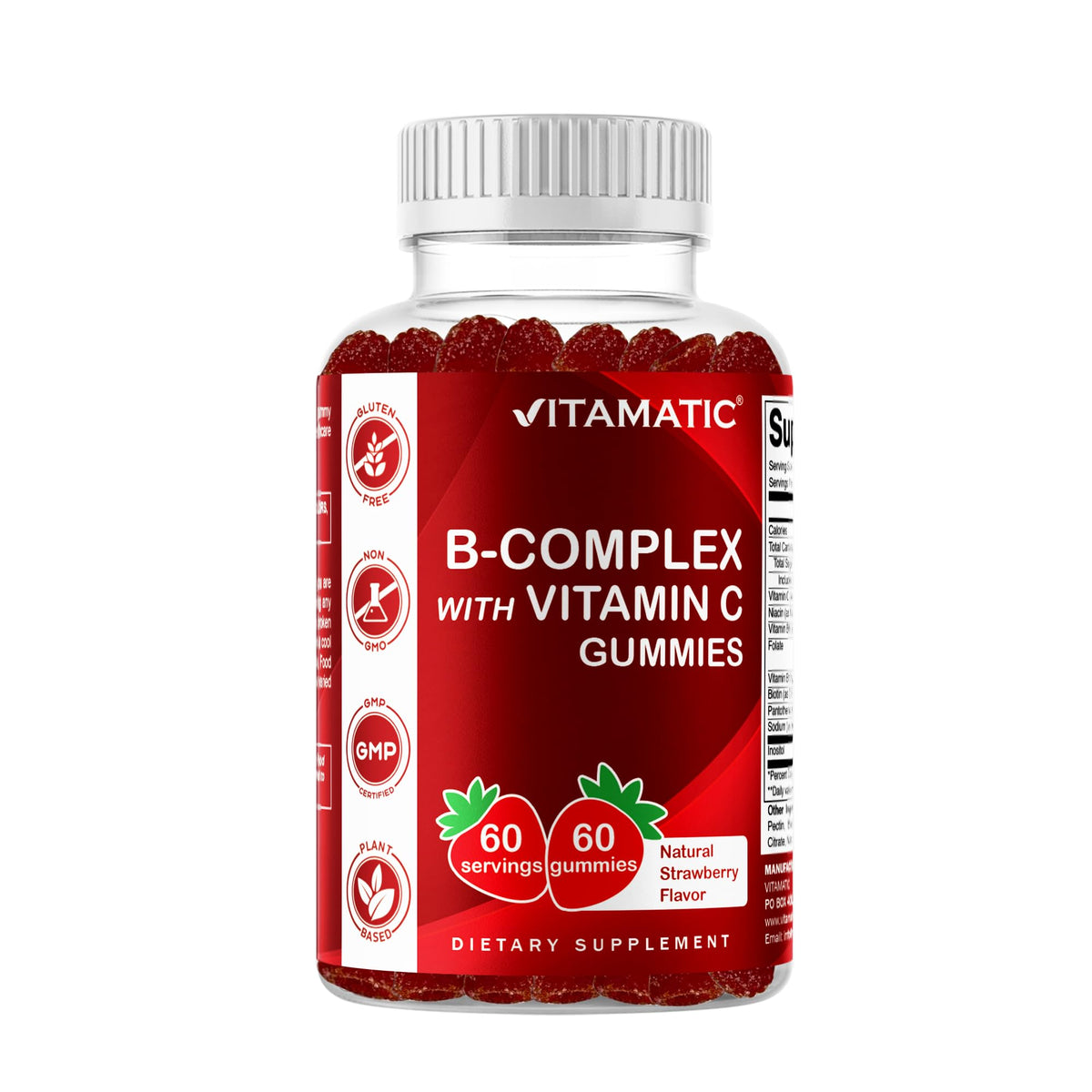 Boutenille Vitamatic Complexe vitamine B en bouteille, soutien potentiel d’énergie