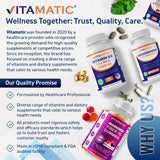 Vitamatic Vitamine B2, emballage fabriqué aux États-Unis avec contrôle GMP.