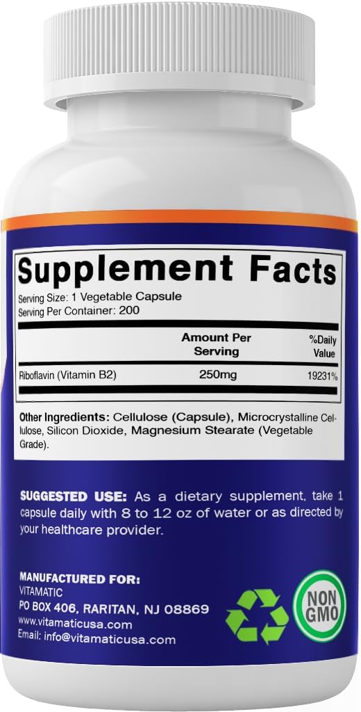 Vitamatic Vitamine B2, fabrication conforme GMP et qualité constante.