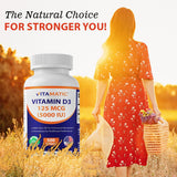 Vitamine D3 Vitamatic : emballage extérieur soigné et sans gluten.