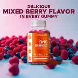 Gommes Vitamatic Zinc, dosage 50 mg par prise, simplicité quotidienne.