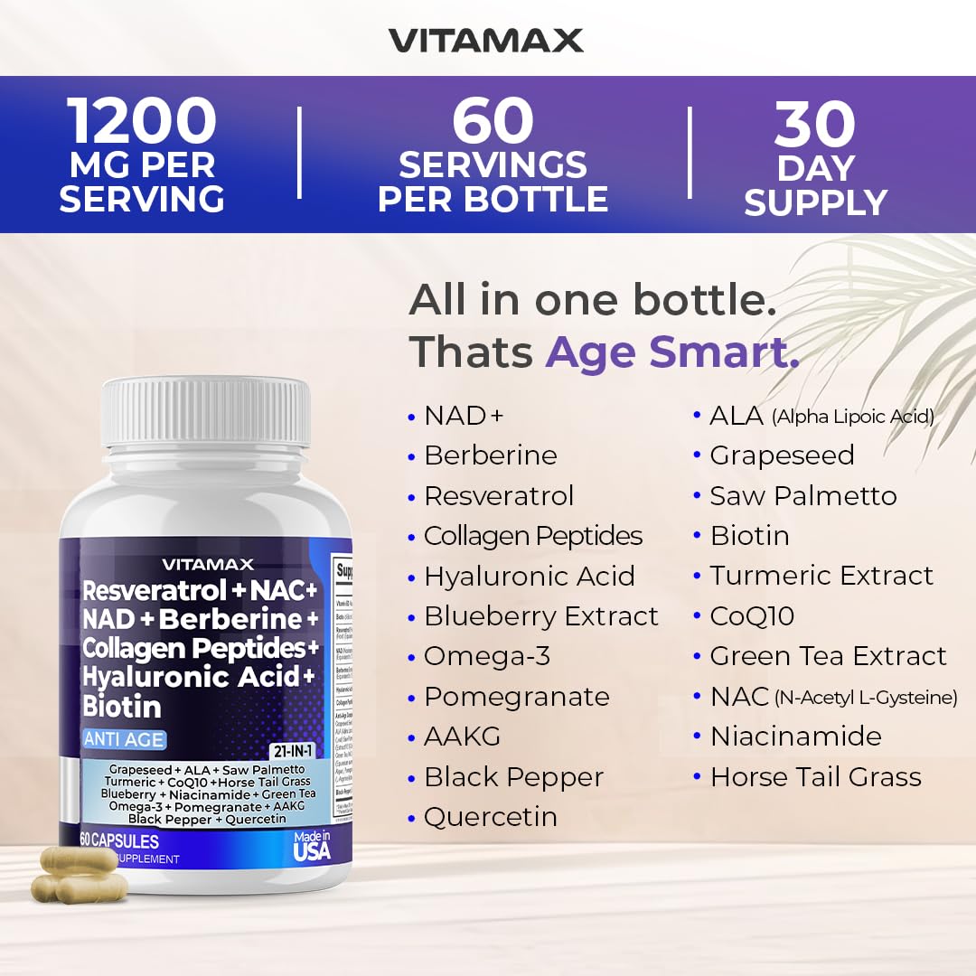 Étiquette Vitamax Hyaluronique, beauté et hydratation naturelle.