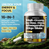 Vitamax Sea Moss – capsules et flacon, minéraux essentiels pour l’organisme.