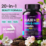 Vitamax: vue globale sur cheveux, peau et ongles nourris.