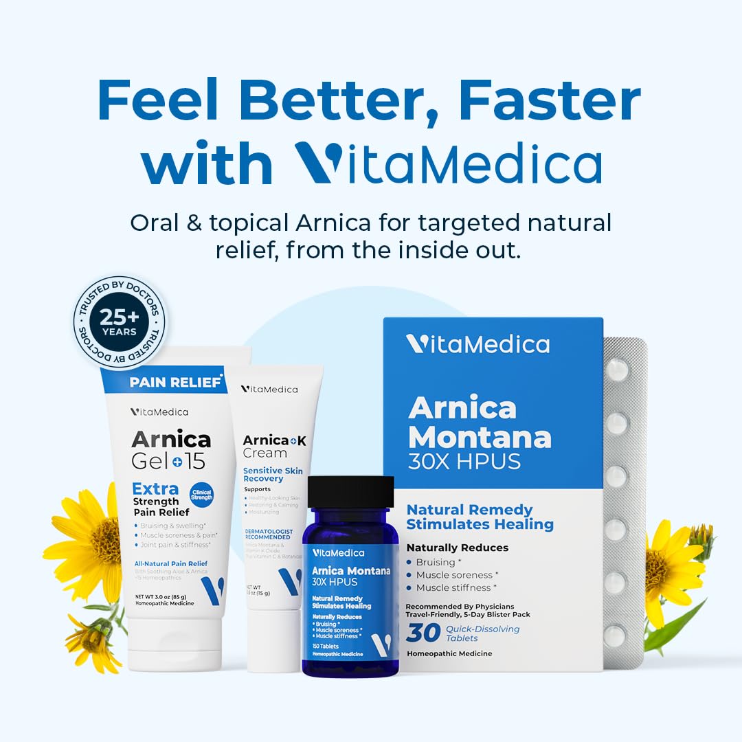 VitaMedica Arnica Gel, texture légère et application facile pour apaiser localement.