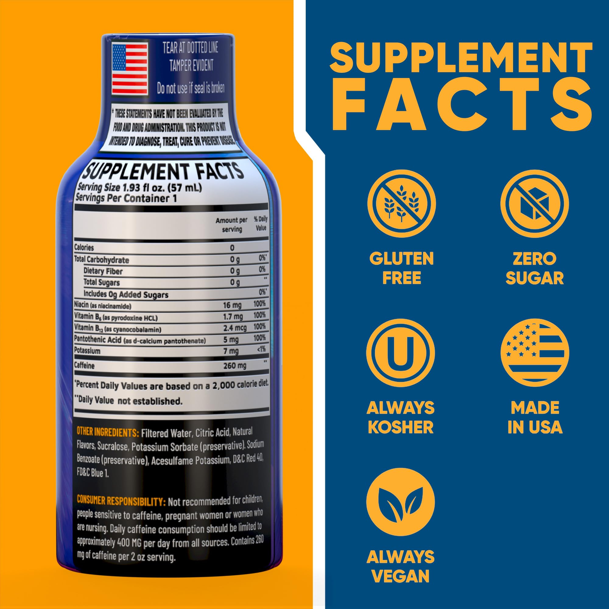 Vitamin Energy B12 Overload – bouteille ouverte, boost mental après l’effort.