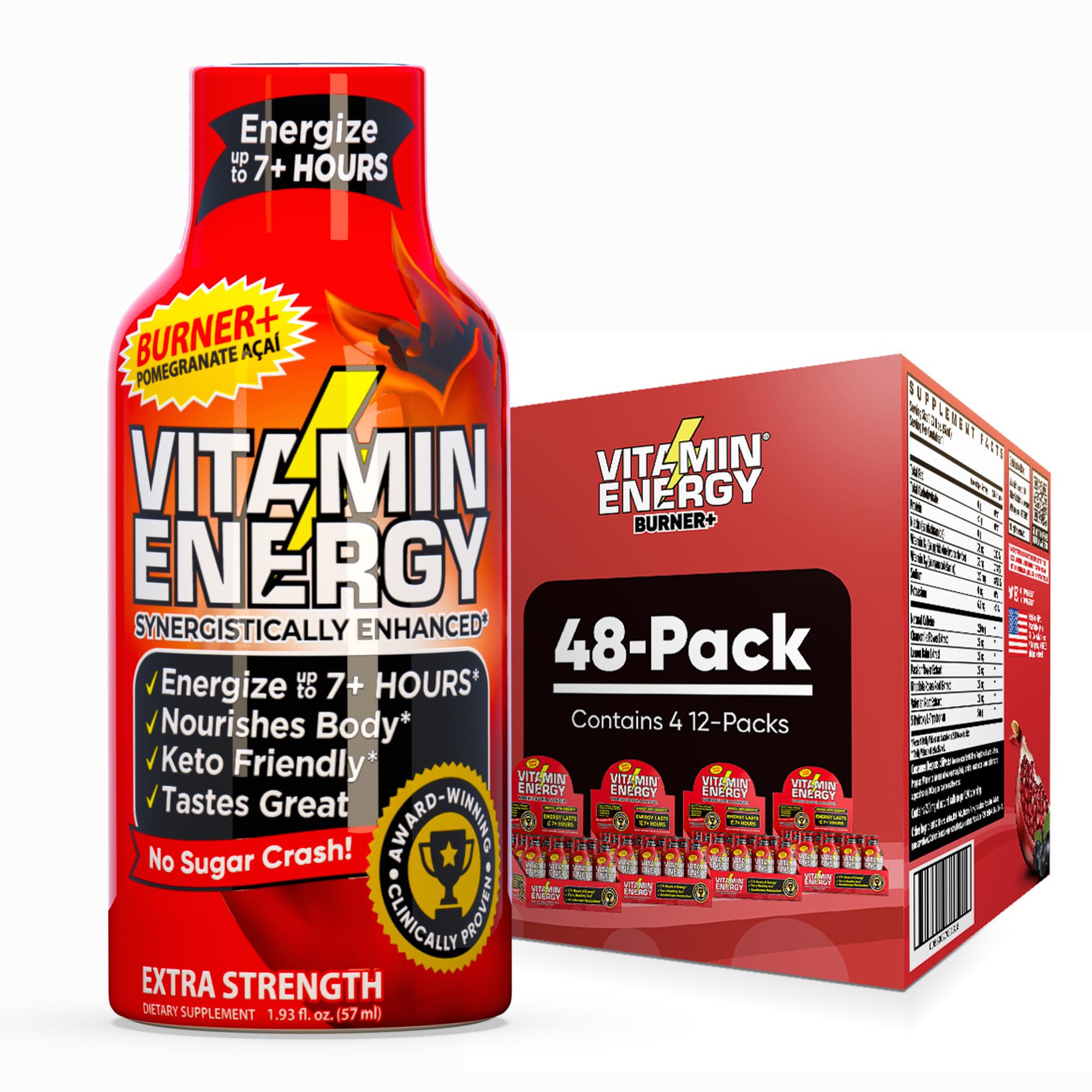 La bouteille Vitamin Energy Burner+ prête à boire pour un coup d énergie rapide.