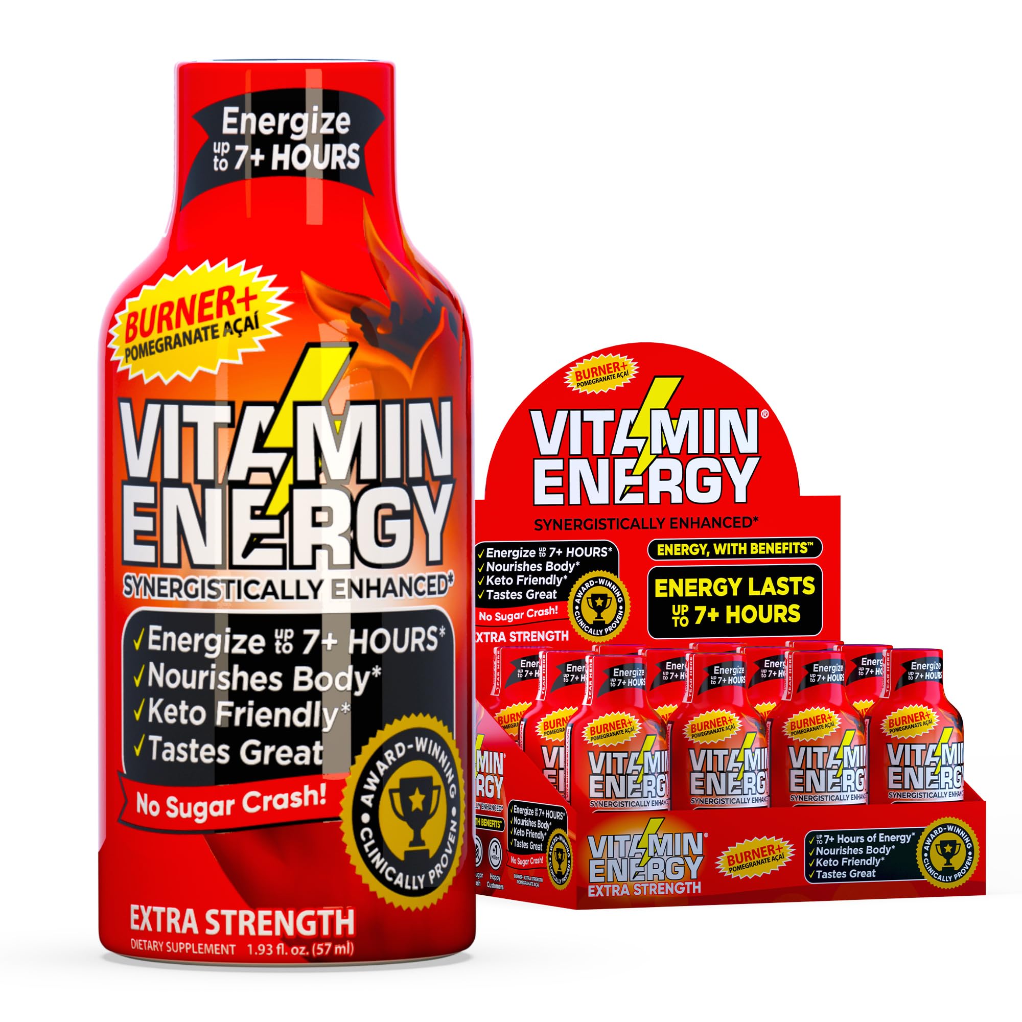 Vitamin Energy Burner+ Pack 12, énergie pratique pour l'entraînement.