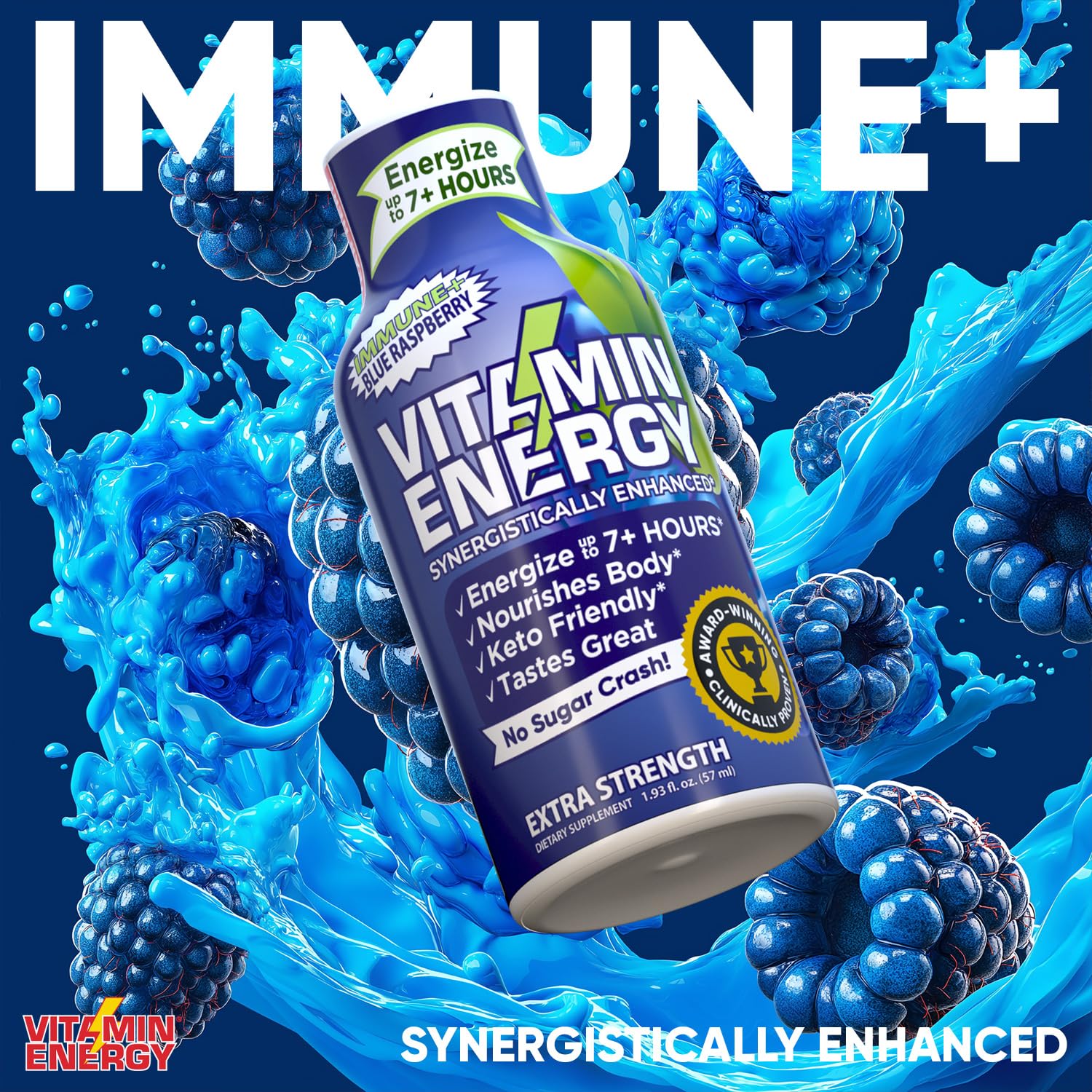 Vitamin Energy Immune+ Caféine naturelle 260 mg pour concentration