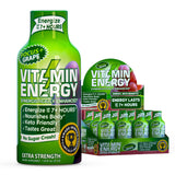 Vitamin Energy Focus+ Shot raisin - bouteille montrant une dose pratique pour l'énergie et la concentration.