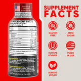 Vitamin Energy Fruit Punch Dose – flacon sans sucre, option zéro calorie.