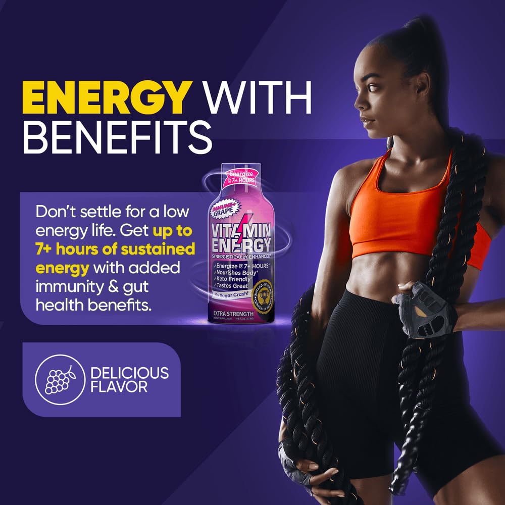Sans sucre et sans gluten, Vitamin Energy Immunité+ Shot.