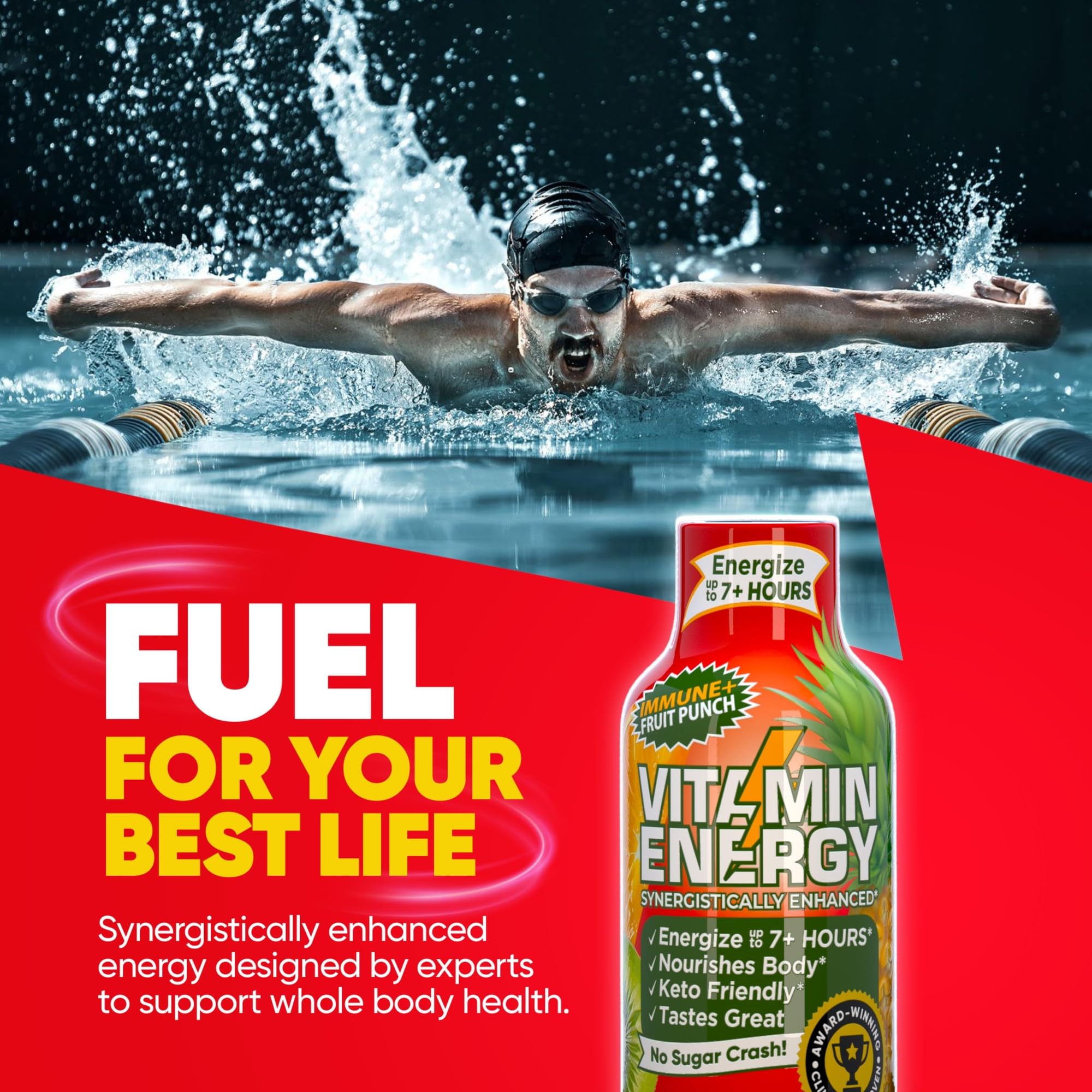 Détail de la caféine naturelle et du focus mental dans Vitamin Energy Immunite Plus