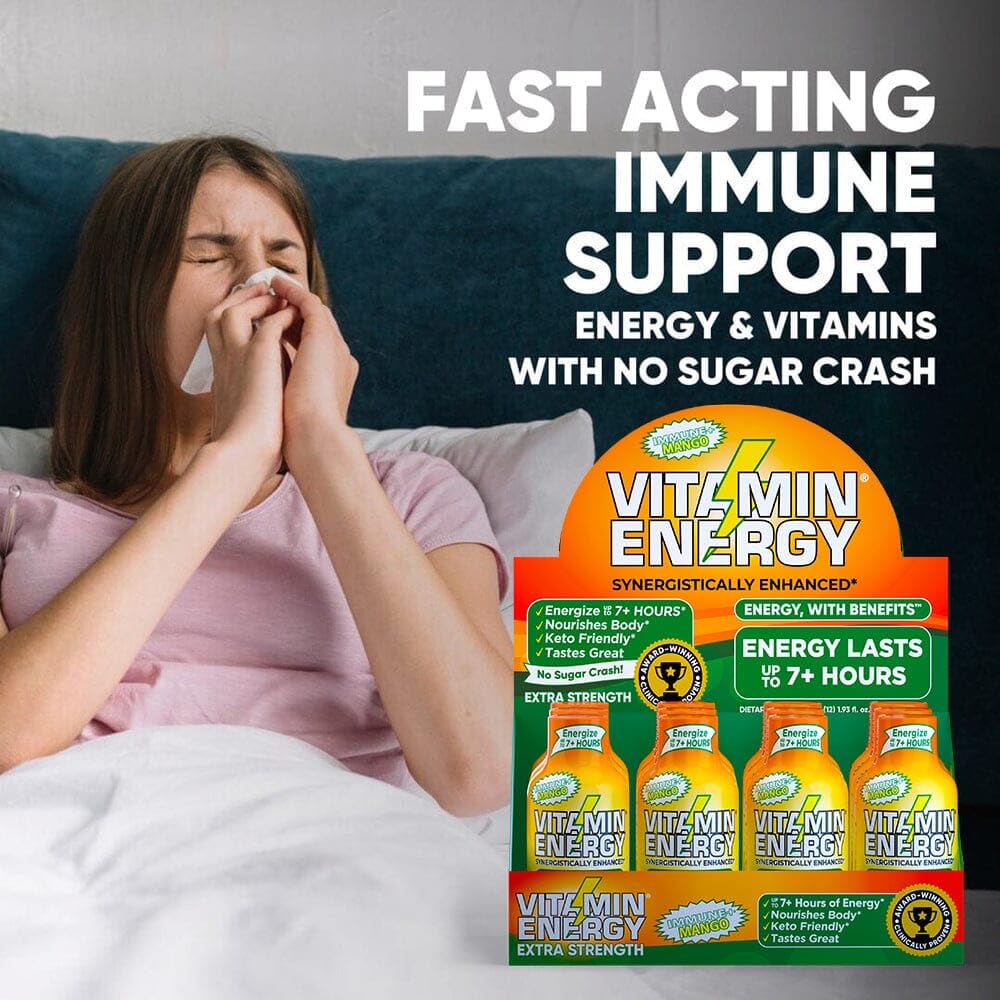 Dose mangue extrait-thé-vert Vitamin Energy Immunite Plus énergie naturelle.