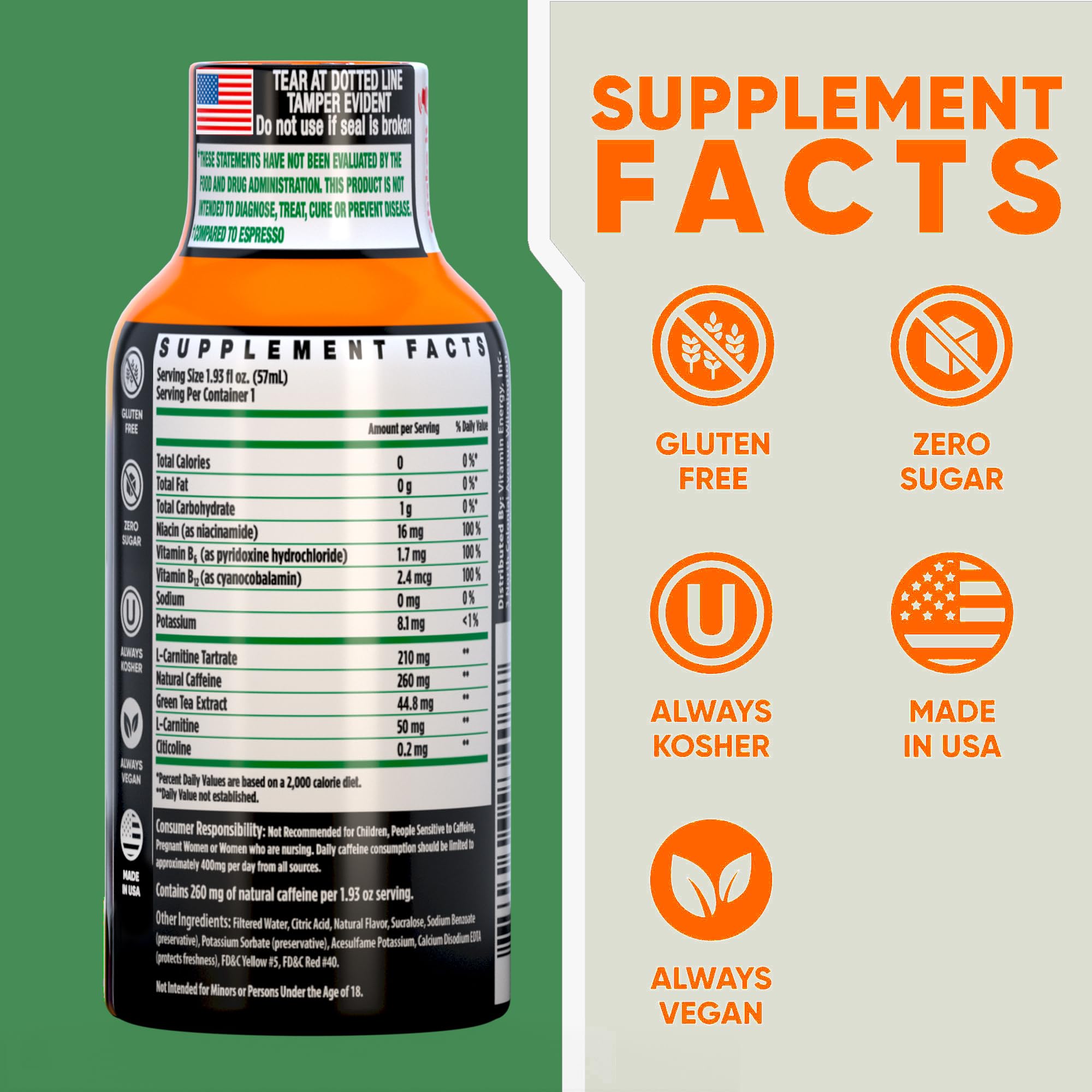 Vitamin Energy Immunite Plus dose mangue bouteille 57ml: démarrage rapide et concentration.