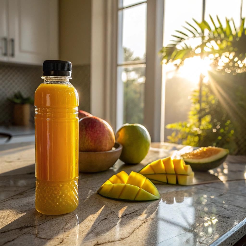 Dose mangue sur l'étiquette Vitamin Energy Immunite Plus, design clair et moderne.