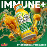 Bouteille sans sucre Vitamin Energy Immunite Plus dose mangue option légère.