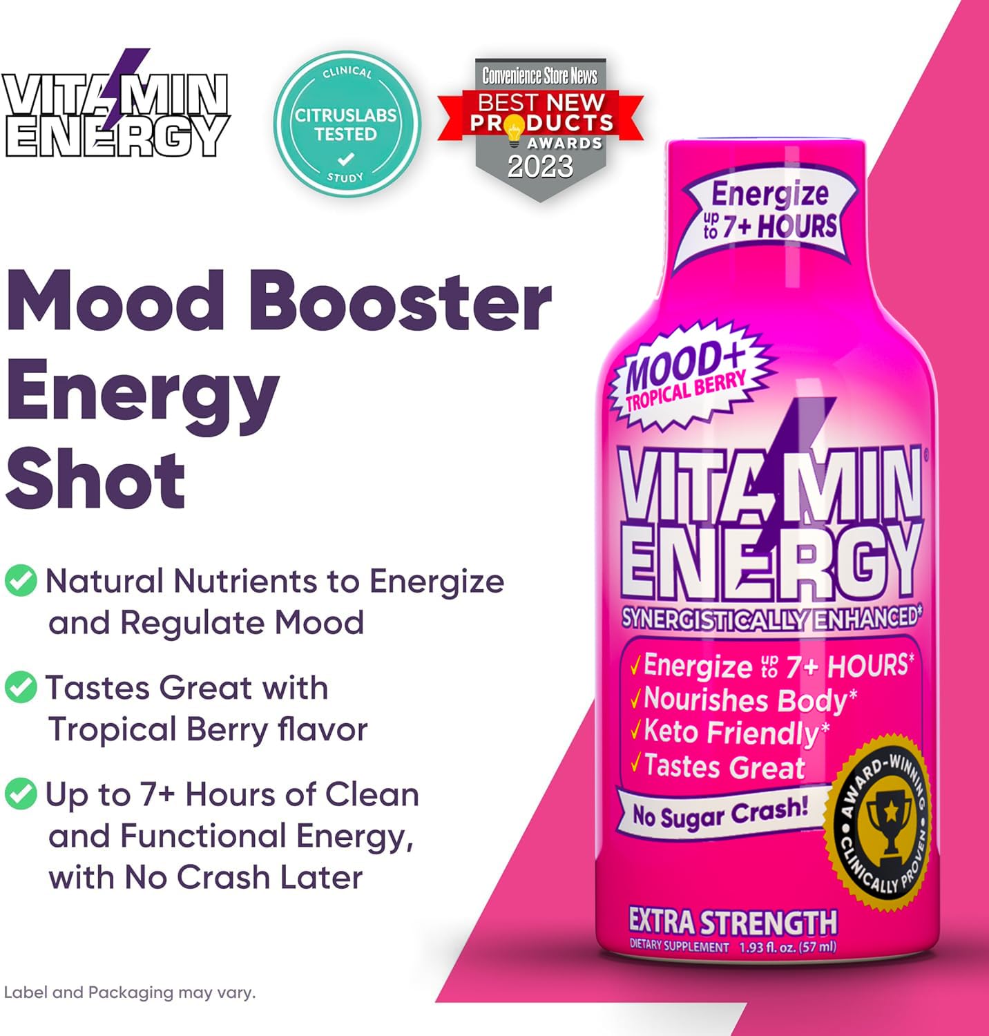 Vitamin Energy Mood+ certifié SQF, vegan et sans gluten