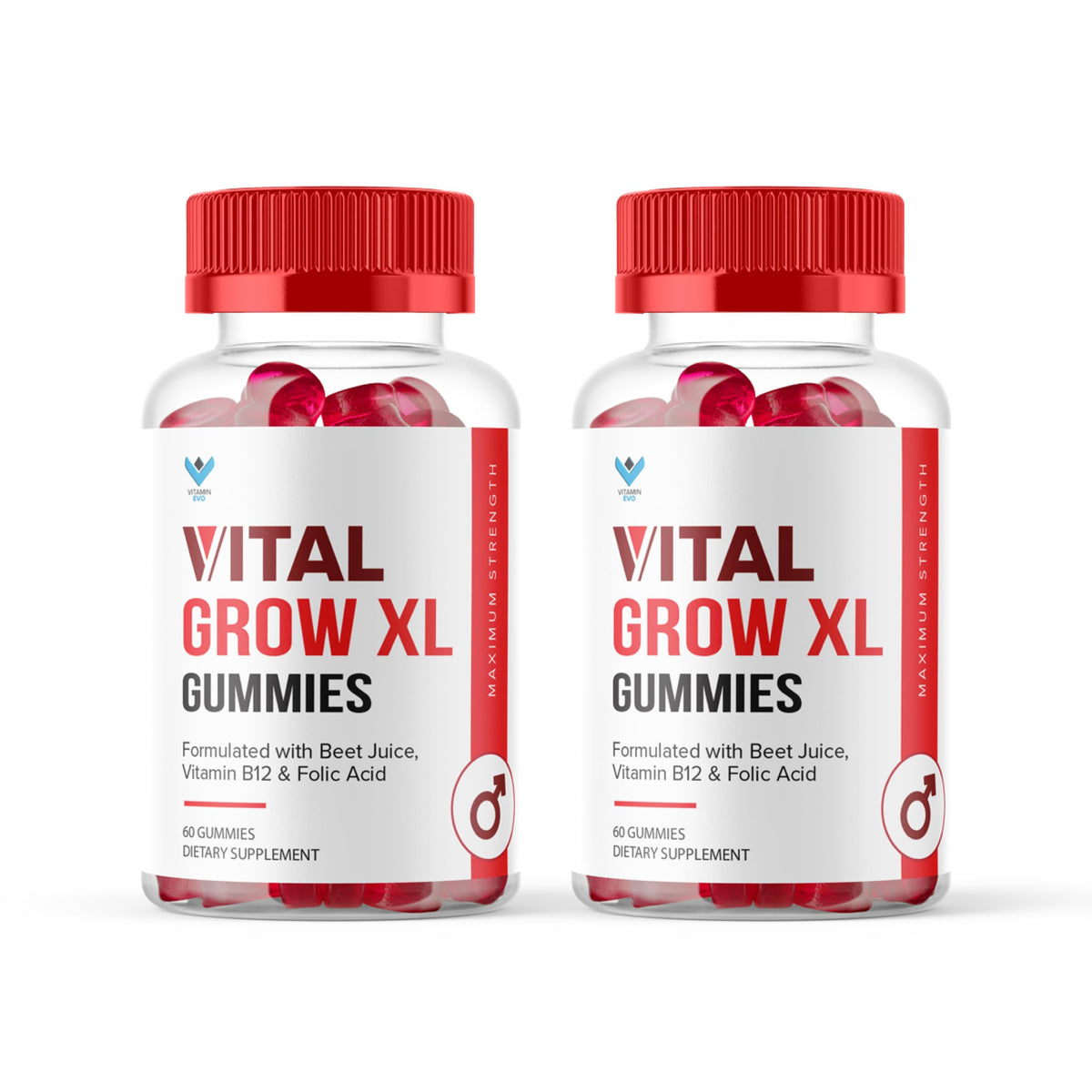 Vital Grow XL Gommes par Vitamin Evo — emballage prêt pour 2 mois