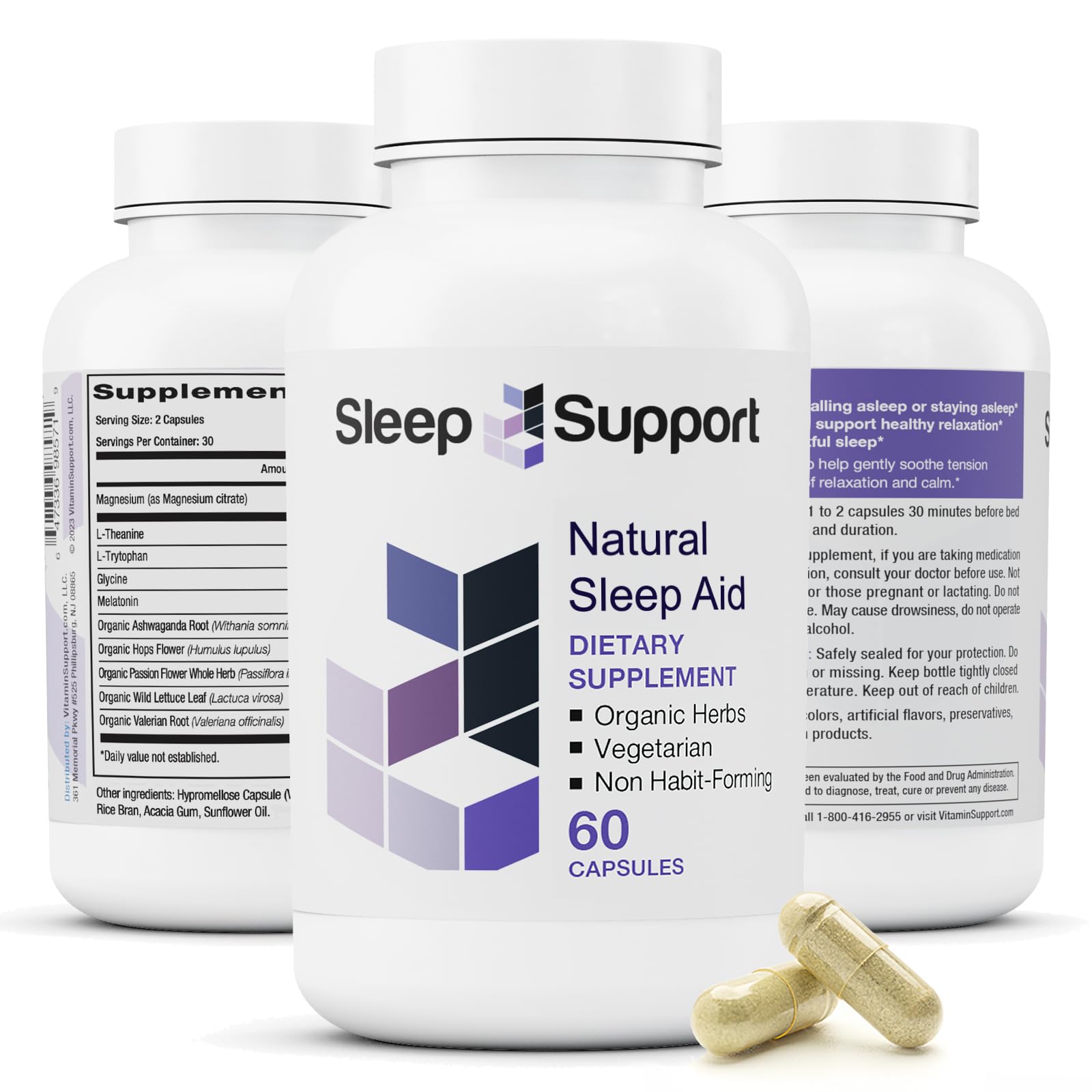 SleepSupport de Vitamin Support, bouteille favorisant la détente avant le coucher