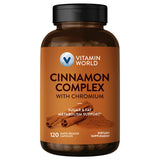 Vitamin World Cannelle Chrome – bouteille: soutien potentiel au métabolisme et énergie.