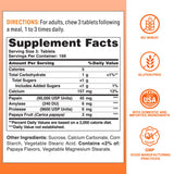 Enzymes Vitamin World papain amylase protease, aide digestive après repas.