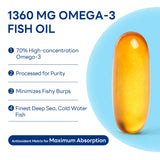 Vitamin World Omega-3, teneur élevée en EPA et DHA pour la santé générale.