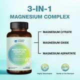 Vitamin World Magnesium Complex – étiquette claire indiquant l’absence de colorants artificiels.