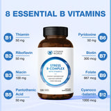 Tablettes Vitamin World Stress B-Complex prêtes à être prises quotidiennement.
