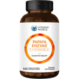 Vitamin World tablettes à croquer papaye, soutien digestif pratique après les repas.