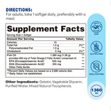 Capsules Vitamin World Omega-3 Triple Force, faciles à avaler pour un apport quotidien.
