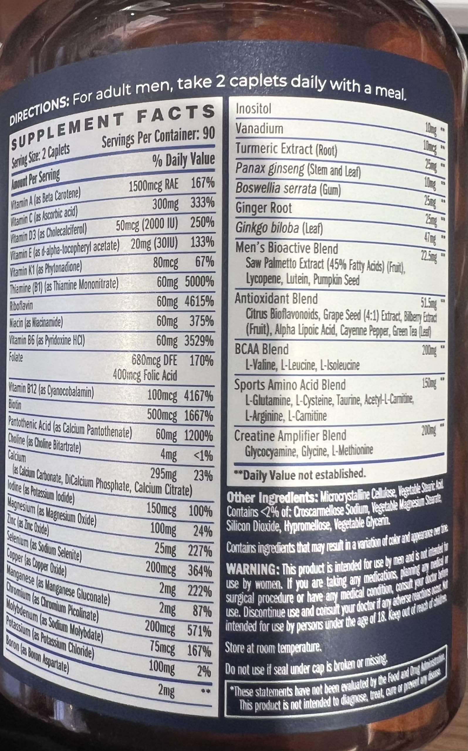 Vitamin World Ultra 360 Homme Multi Sport – dosage quotidien pour optimiser l’entraînement et l’énergie.
