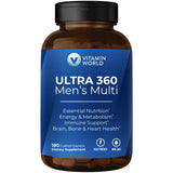 Vitamin World Ultra 360 pour homme, bouteille et capsule; soutien énergie quotidienne