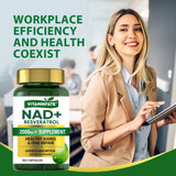 Vitaminfate NAD+ étiquette claire indique les composants clés et les usages potentiels.