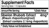 Vitamins Because Extrait de rhubarbe sibérienne, capsules pratiques, intégrables à votre régime.