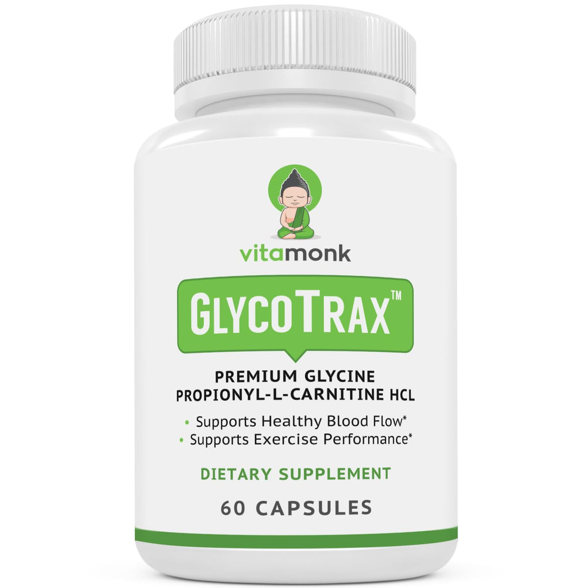 VitaMonk GlycoTrax – bouteille sur plan de travail, soutien potentiel à la circulation.