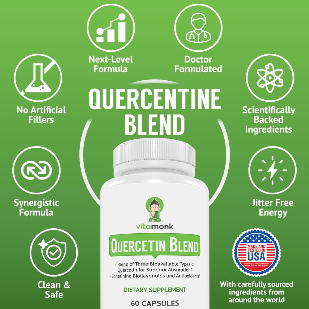 VitaMonk Quercetin Complex – Brome9laïne, soutien digestif potentiel