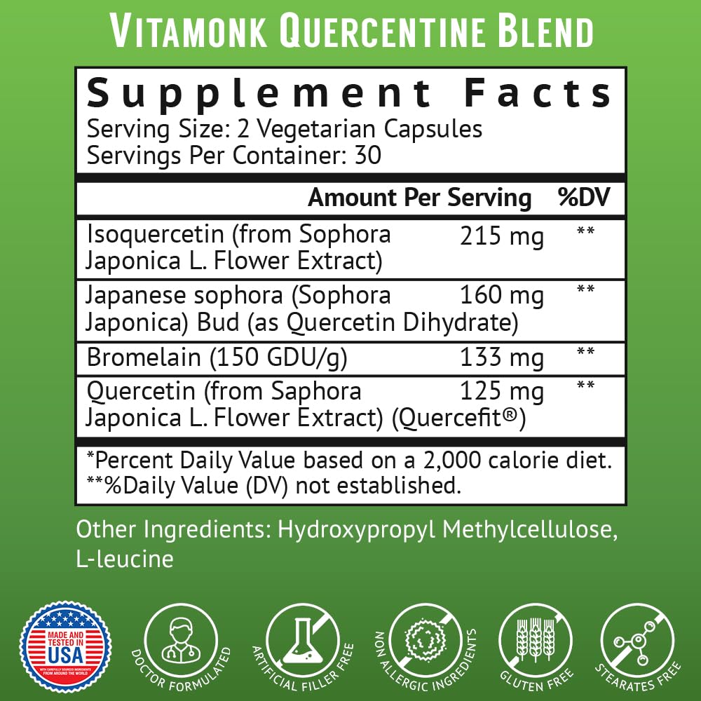 VitaMonk Quercetin Complex – usage quotidien, praticite9 de9integration