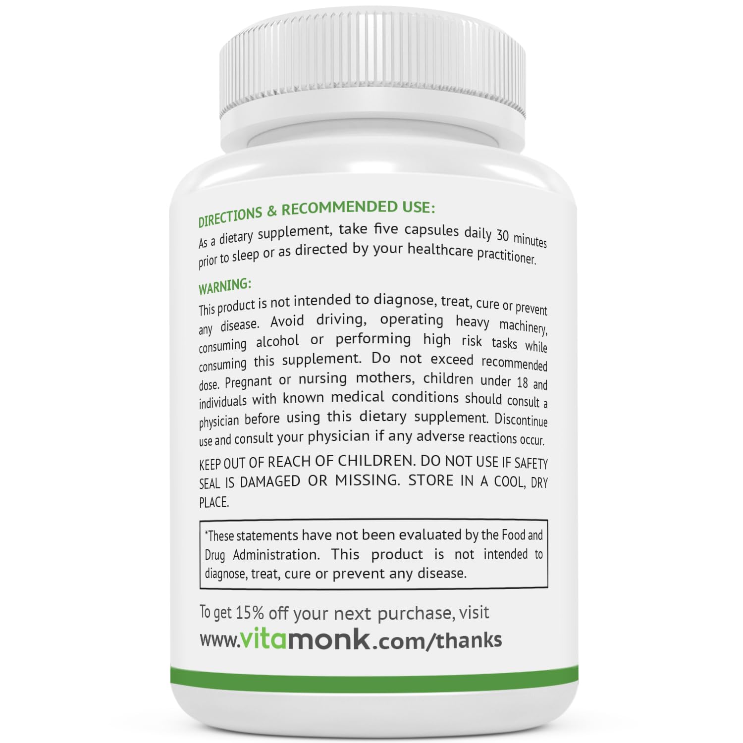 Guide de dose simple pour VitaMonk Relaxeril, utilisation quotidienne pratique.