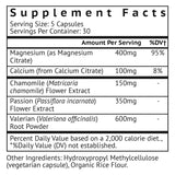 Étiquette VitaMonk Relaxeril détaillant les ingrédients naturels pour les muscles.