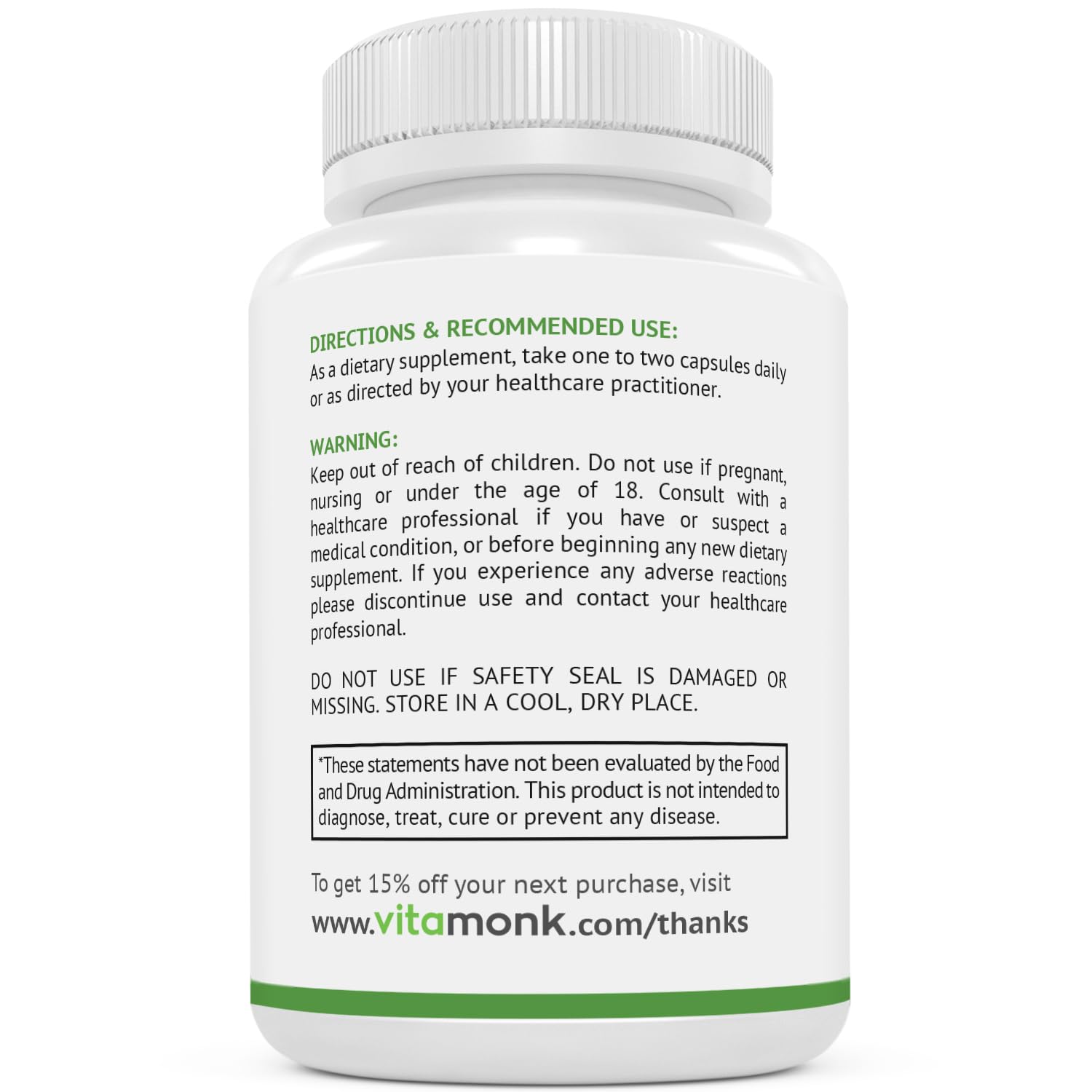 VitaMonk Resveratrol Pterostilbene – ingrédients naturels sans charges artificielles.
