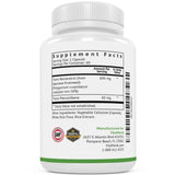 VitaMonk Resveratrol Pterostilbene – tableau d’informations sur l’emballage.