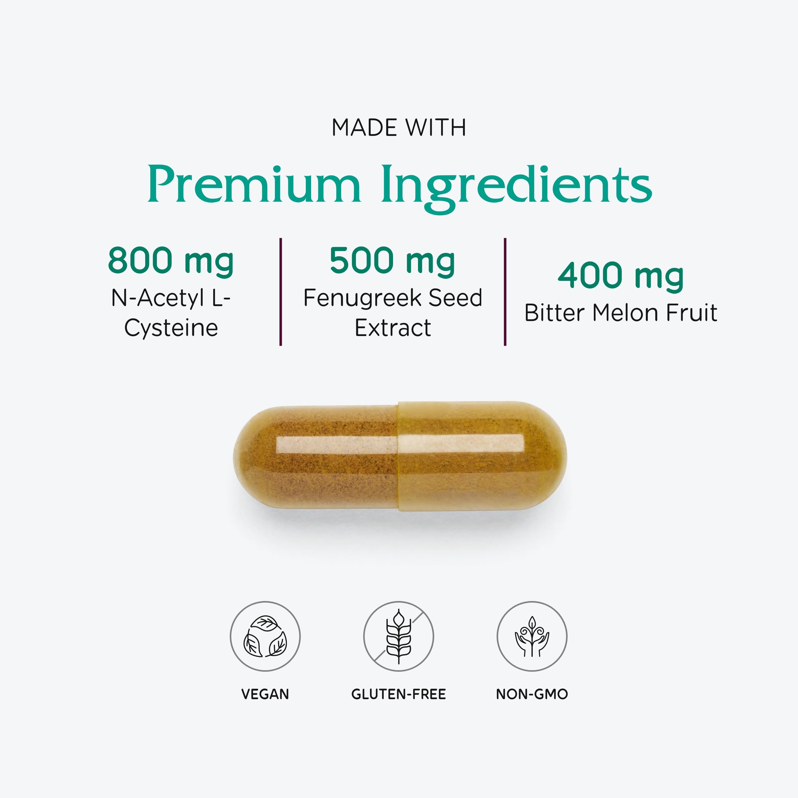 Vitanica Metabolic Manager extraits herbacés, fenugrec et gymnema.
