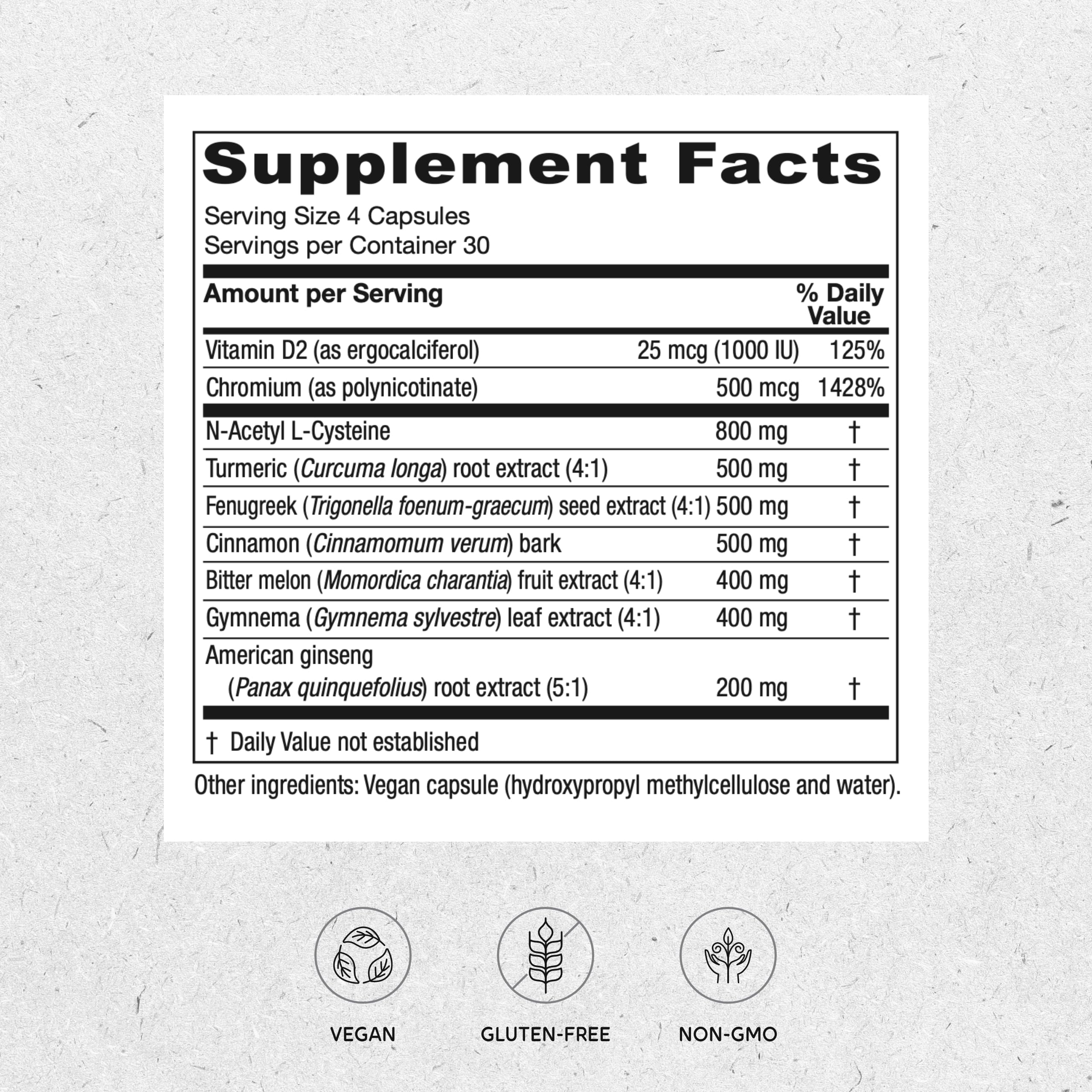 Vitanica Metabolic Manager gélules faciles à prendre pour le quotidien.