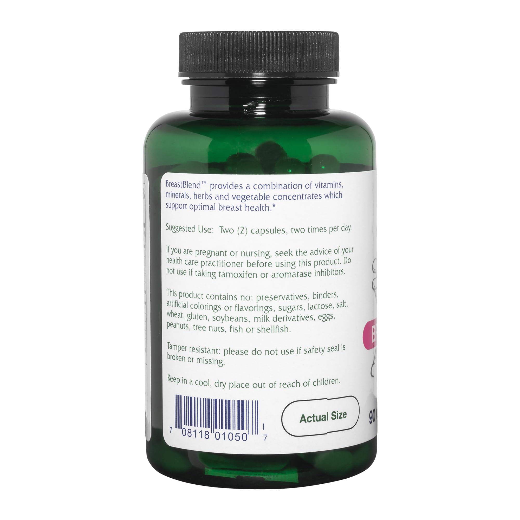 Vitanica BreastBlend – tableau nutritionnel clair et informatif