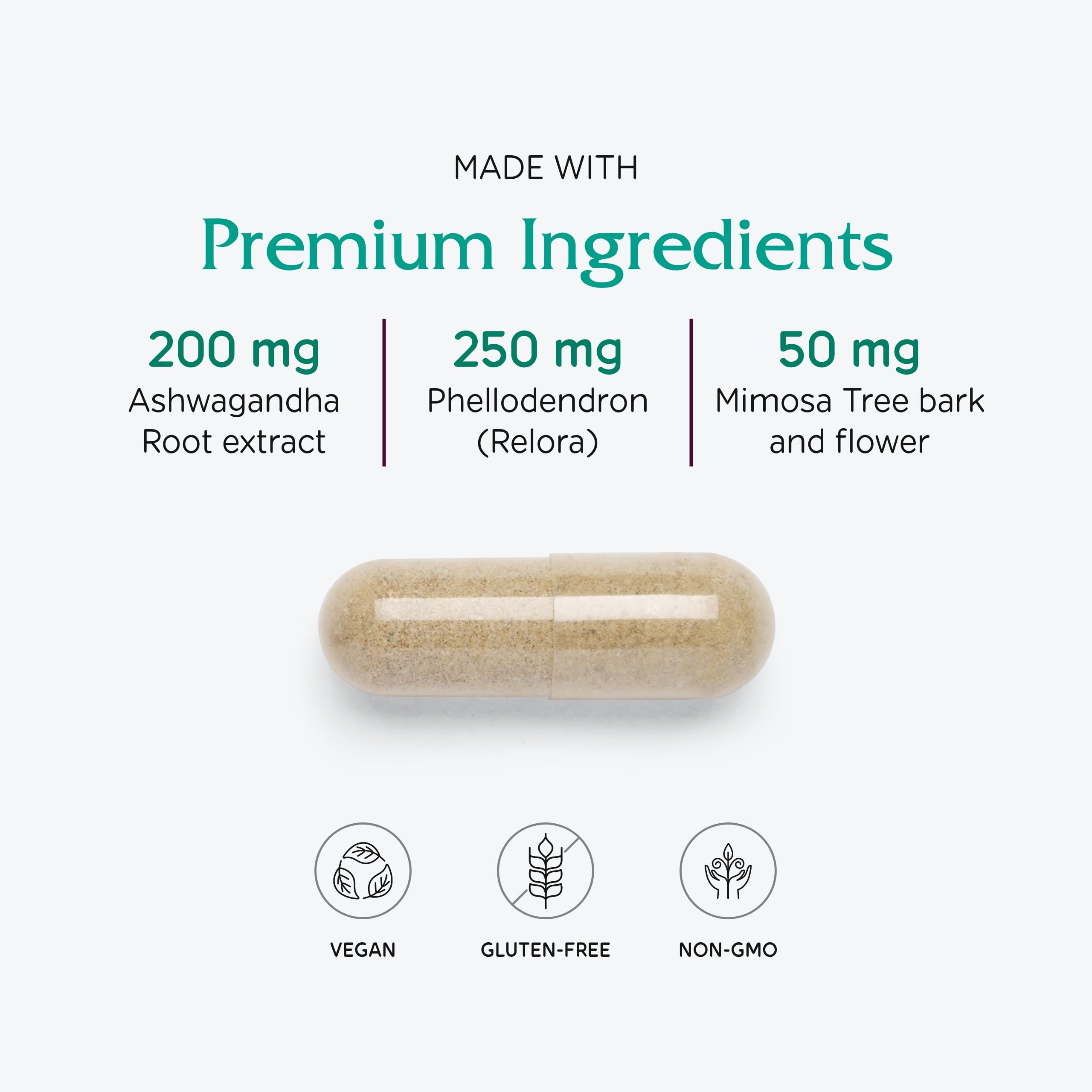 Boîte Vitanica Cortisol Relief ouverte – aperçu du conditionnement et de l’utilisation.