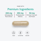 Boîte Vitanica Cortisol Relief ouverte – aperçu du conditionnement et de l’utilisation.