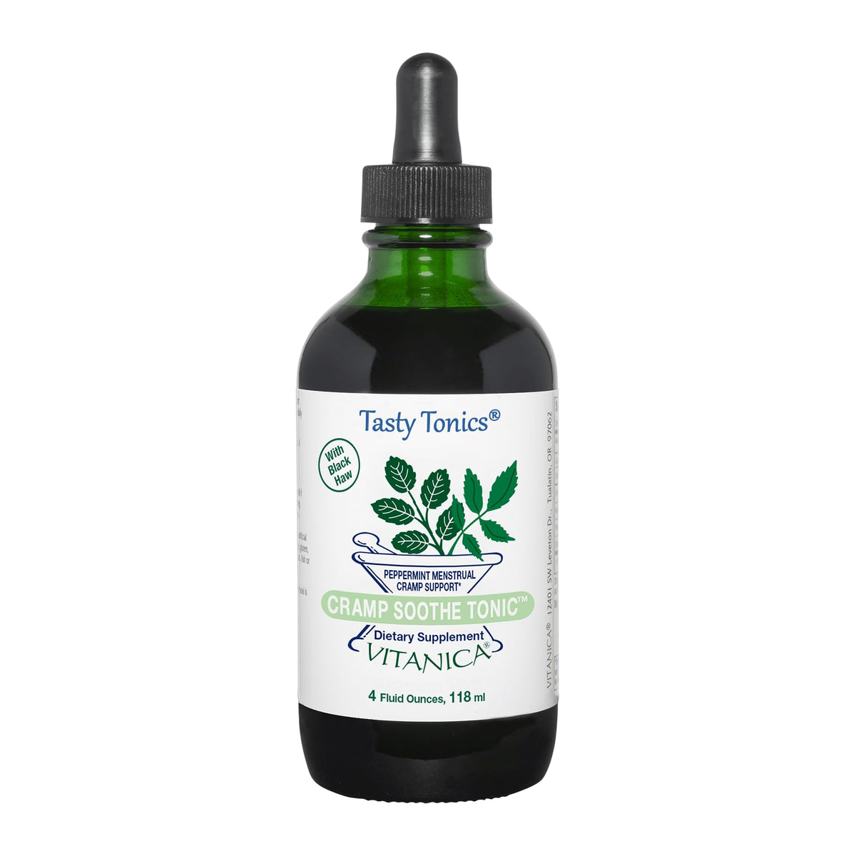 Vitanica Cramp Soothe Tonic – bouteille sur fond neutre, arôme naturel pour un usage quotidien.